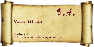 Vass Alida névjegykártya